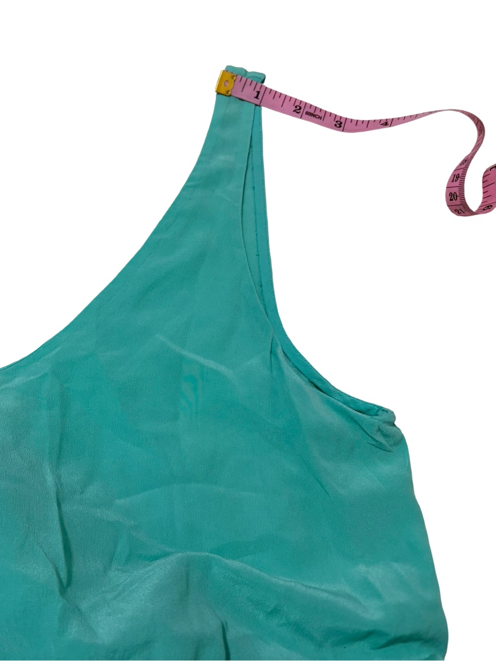 Babaton Aritzia 100% Silk Aqua Smocked Waist Sleeveless Dress S - Picture 9 of 10